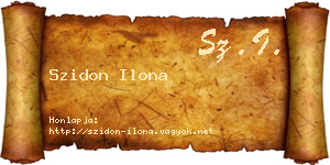 Szidon Ilona névjegykártya